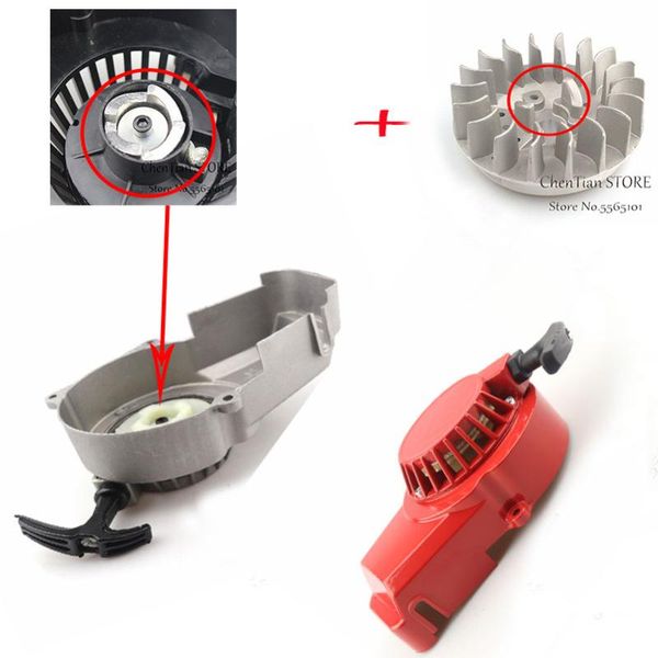 

pedals 47cc 49cc motorcycle 2 stroke pull start starter flywheel alloy for mini motorbike scooter dirt atv quad