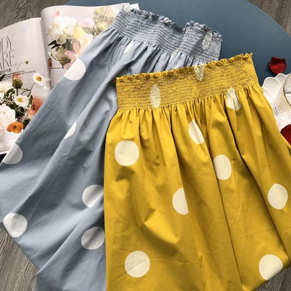 

skirts french women skirt big polka dot womens 2021 long for, Black