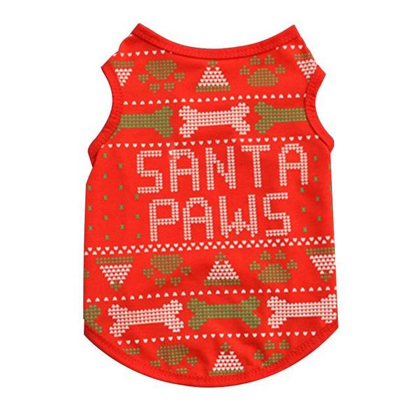 

dog apparel pet christmas santa wear cat clothes autumn for small vest clothing puppy t-shirt chihuahua red costume xmas