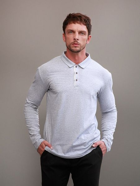 

men solid polo neck tee 4458#, White;black