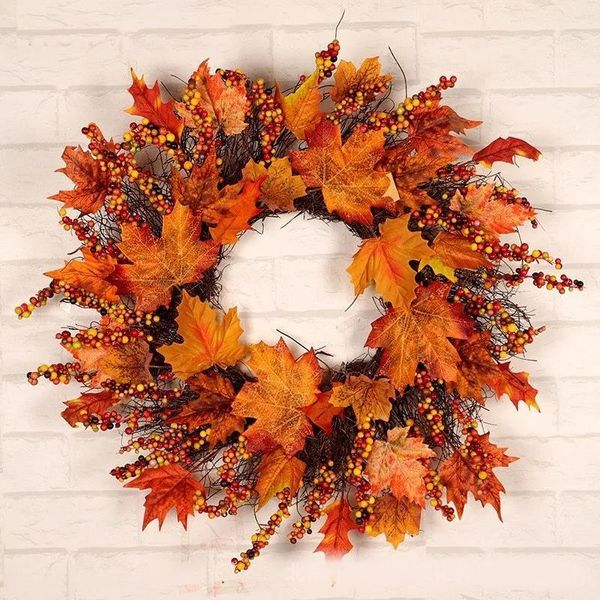 

decorative flowers & wreaths creative personality autumn color rattan berry christmas wreath home el window door hanging decorati