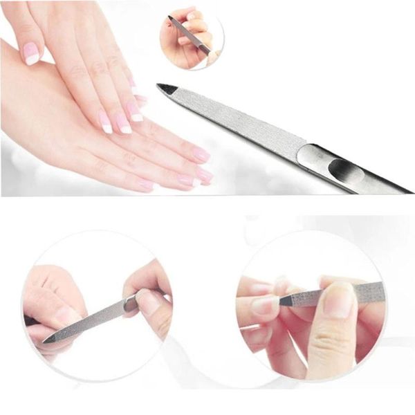 

nail files 1pc metal double sided strong edge for manicure pedicure grooming professional finger toe