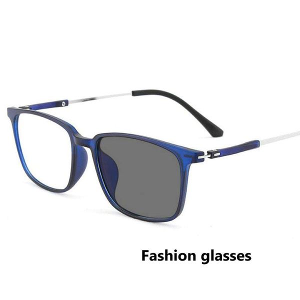 

fashion sunglasses frames tr90 myopia pochromic finished blue men women eyeglasses frame with color lens sun glasses box fml, Black
