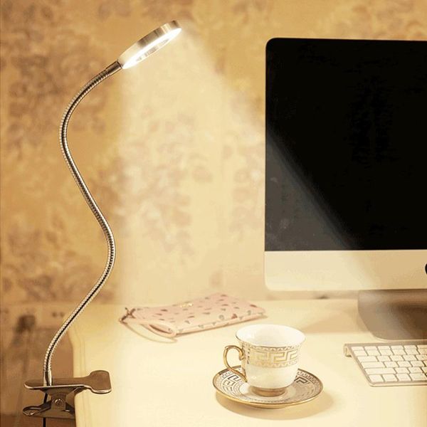 

book lights clip-on desk lamp usb table eye protection led light bendable flexible reading nail tattoo beauty