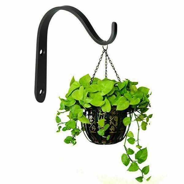 

hooks & rails 4pcs garden hanging wall brackets outdoor basket plant pot durable hanger universal hook decoration