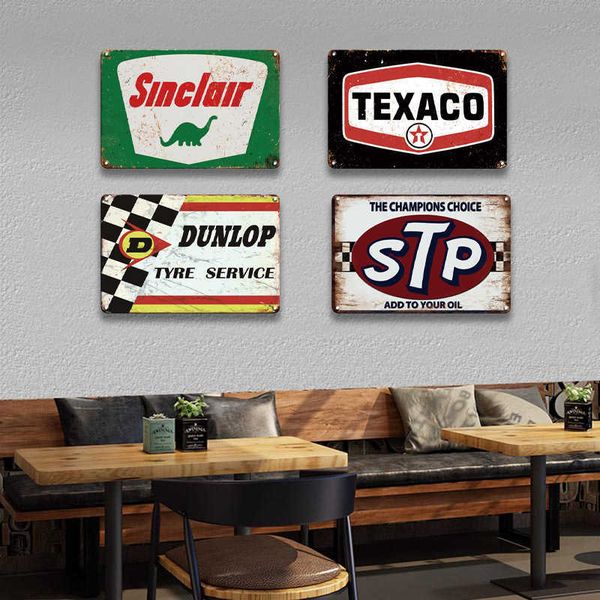 

esso castrol tin poster signs motor oil gulf metal plate vintage garage wall decor plaques retro man cave home decoration sign