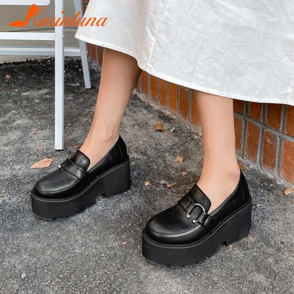 

dress shoes karin brand female classic daily pumps platform chunky high heels slip on women spring fashion, Black