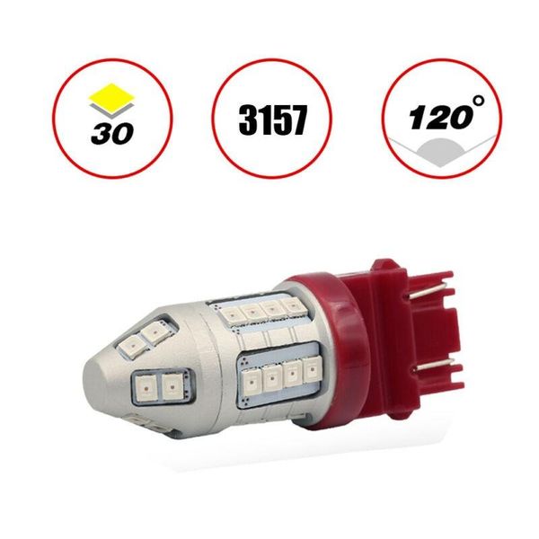 

emergency lights sled light bulbs strobe flashing universal 2pcs 3157 car tail red