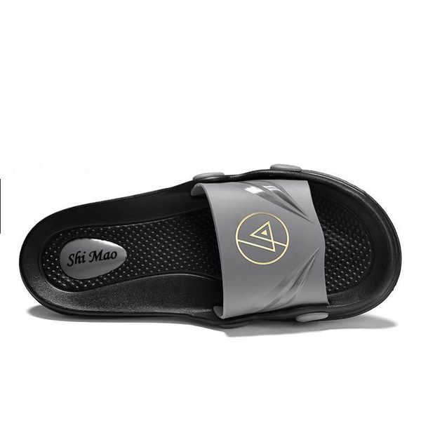 

walking men women slippers casual lady gentlemen flip-flops breathable and lightweight shower room sandy beach shoes, Black