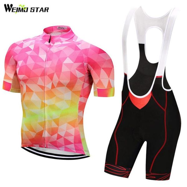 

racing sets cycling jersey weimostar men bike clothing bicycle short sleeve italy imported fabric, Black;blue