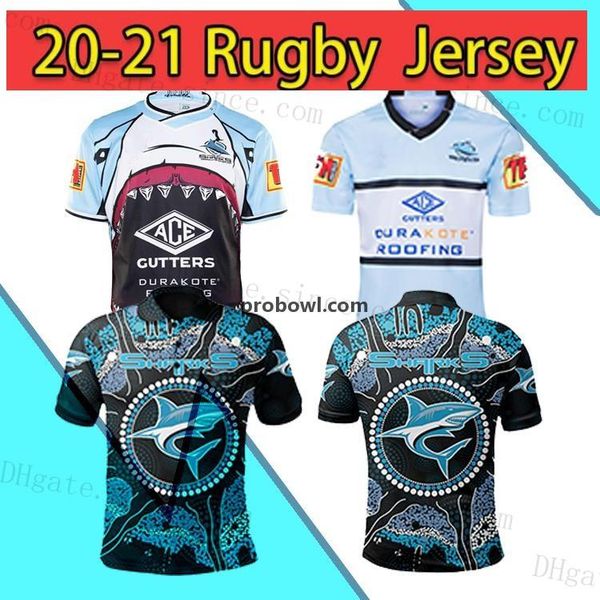 

2021 fashion cronulla-sutherland sharks rugby jersey 20 21 indigenous jersey australia shark rugby jerseys mens s-xxxl, Black;gray