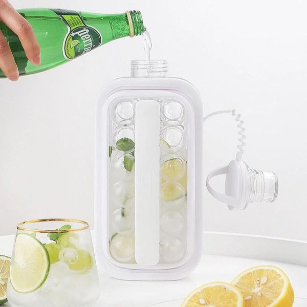 

baking moulds portable creative ice hockey pot 2 in 1 ball maker cubic container household tray cube mold kettle bar kitchen tool