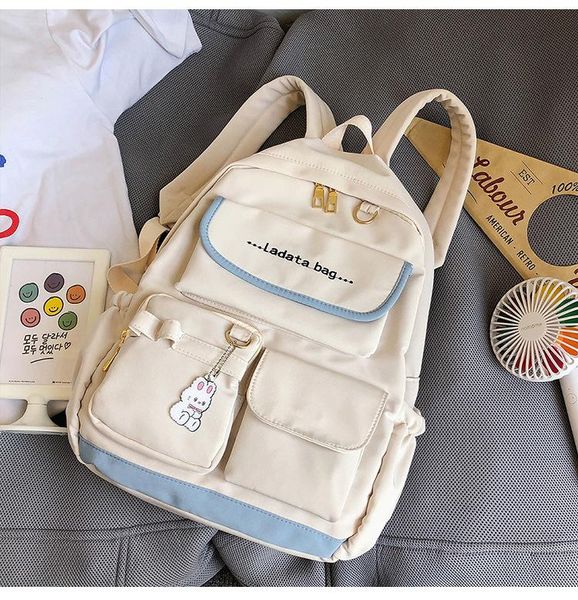 

school bags schoolbag female korean version of junior high students waterproof backpack leisure