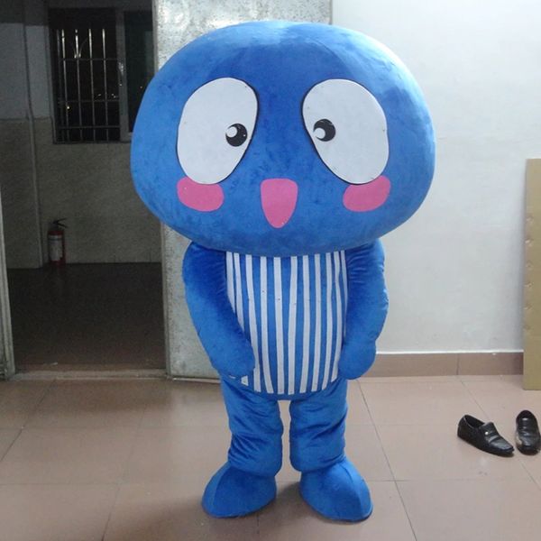 

stage performance blue mushroom mascot costume halloween christmas cartoon character outfits suit advertising leaflets clothings carnival ad, Red;yellow