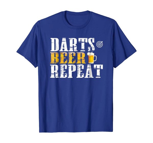 

vintage darts beer repeat funny distressed retro t shirt, White;black