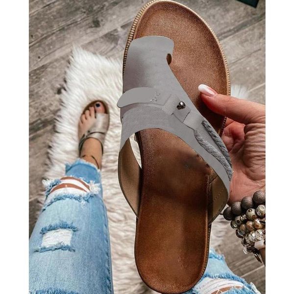 

slippers summer women sandals vintage roman shoes 2021 flat flip flops woman clip toe beach sandalias mujer, Black