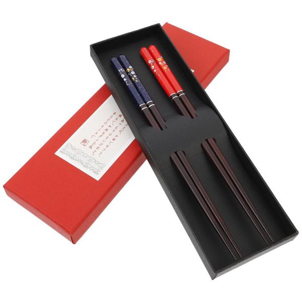 

pairs japanese wooden chopsticks couple gift (assorted color)