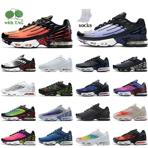 

2021 tn plus running shoes men women fire red og triple black with orange multi white laser sky hyper blue rainbow airmas tn3 womens sneaker