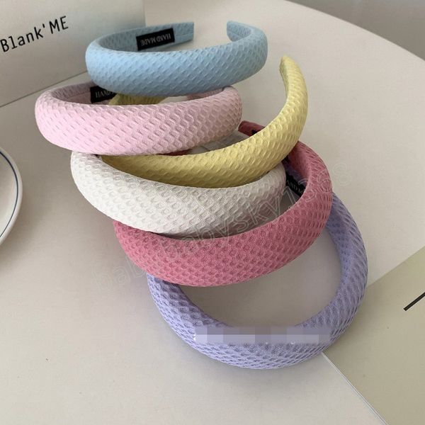 

fashion candy color headband women sweet wide hair band for girls bezel hair hoop hairband female hair accessories, Slivery;white