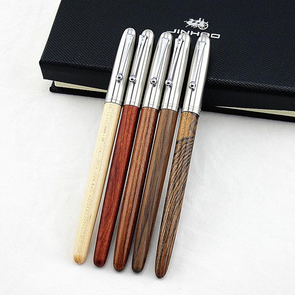 

luxury wood fountain pen standard metal iraurita 0.5mm nib ink pens for school student finance office writing