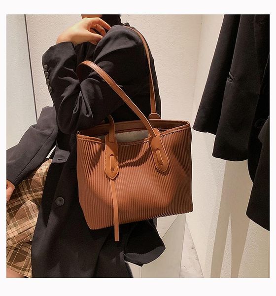 

shoulder bags women's bag autumn 2021 high-capacity one-shoulder tote fashion commuter handbag pu
