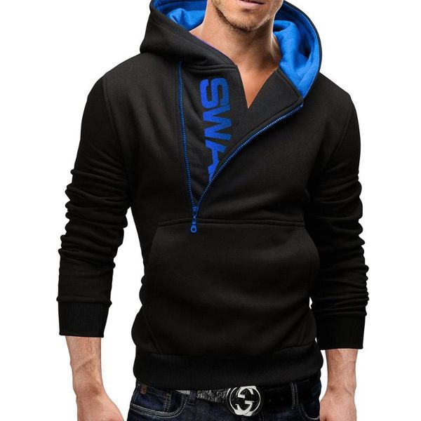 

men's hoodies & sweatshirts hoodie, hip-hop style zipper fashionable street clothes, suitable for autumn,, Black