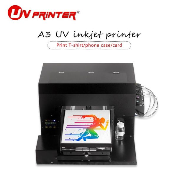 

printer inkjet type with cylindrical roller holder touch control a3 uv for clothing/cosmetic bottle/mobile phone case printers