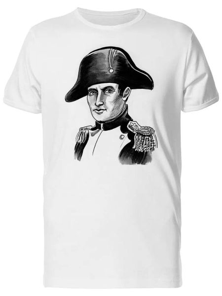 

napoleon bonaparte grunge sketch men's tee -image by shutterstock, White;black