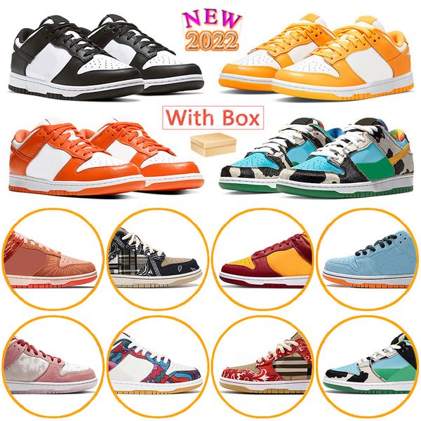 

chunky dunky mens womens lows casual shoes 2022 skateboarding outdoor sports sneakers black white panda laser orange syracuse unc designer l