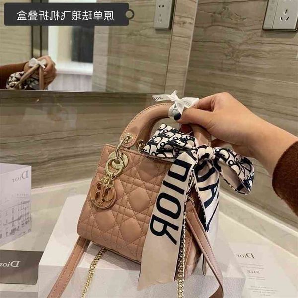 

handbagd 2021 casual and fashionable h-held slung sheepskin women's bag diamond princess handbaggg bag