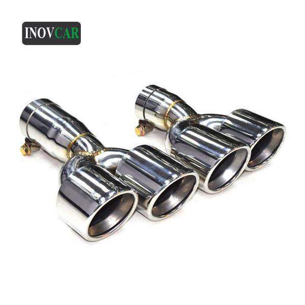 

motorcycle exhaust system 1 pair stainless steel tailtip pipe muffer tips for x3 2021 double back tip car accessories