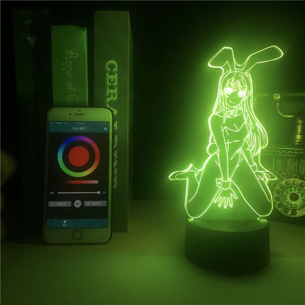 

table 3d anime lamp led night light rgb darling in the franxx 02 nightlight halloween holiday multi-color touch sensor kids fans gift
