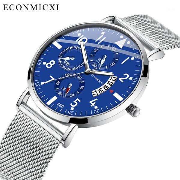 

vansvar l2021 fashion mens watches quartz watch casual slim mesh steel waterproof sport wrist relogio masculi wristwatches, Slivery;brown