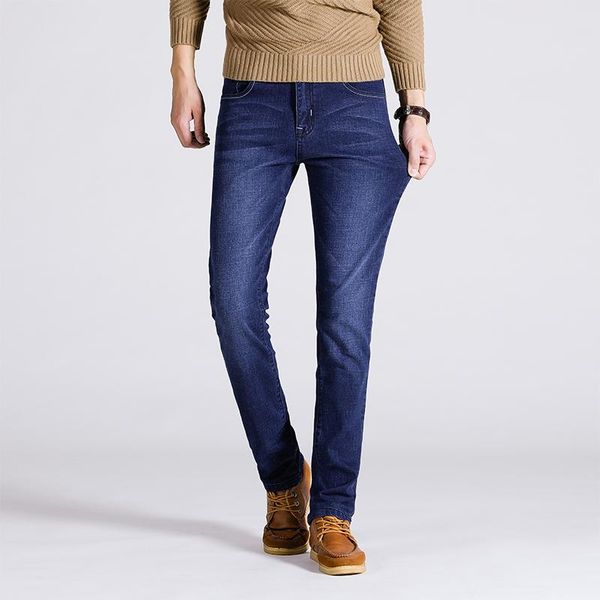

men's pants 2021 spring autumn jeans men stretch cotton breathable comfortable fashion casual midweight slim denim trousers, Black