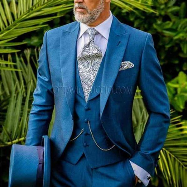 

men's suits & blazers blue italian suit men blazer wedding groom slim fit prom formal jacket tuxedo costume homme terno vest tailo, White;black