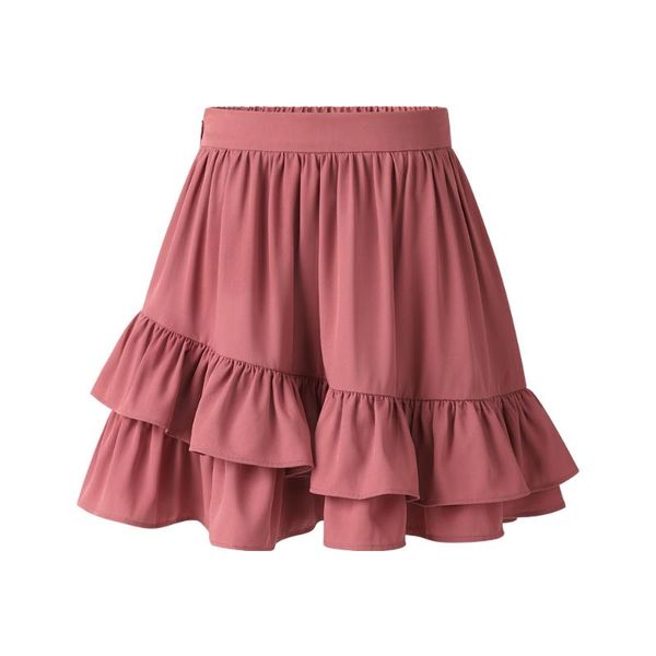 

skirts customize made women casual plus size 3xs-10xl short woman asymmetrical ruffles above knee mini chiffon cake skirt, Black