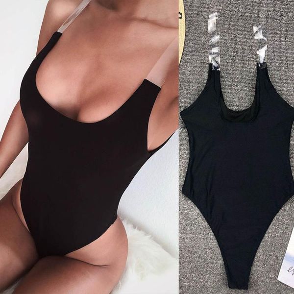 

one-piece suits transparent straps swimwear 2021 women's swimsuits bodysuit swimsuit push up monokini bathing suit beachwear