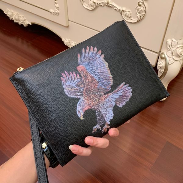 

famous brand 2021 multifunctional credit card bags men wallet cowhide leather eagle printing fashion classic business handbag designer