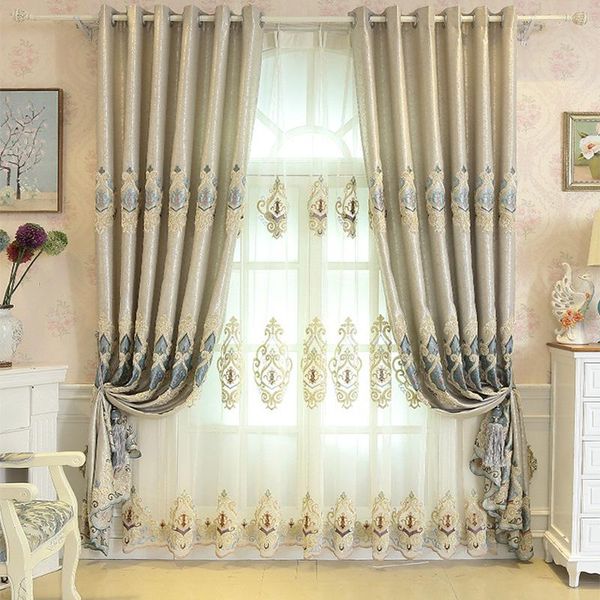 

curtain & drapes selling european-style embroidered curtains modern living room bedroom shading fabric for livingroom,