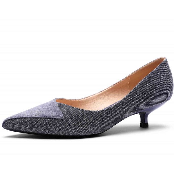 

dress shoes high heels women pumps nightclub wedding casual pointed toe slip-on summer flock shallow thin heel p0023 31py, Black