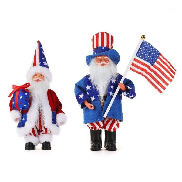 

christmas decorations independence day santa doll toy patriotic ornaments 4th of july gift farmhouse decoration gxma