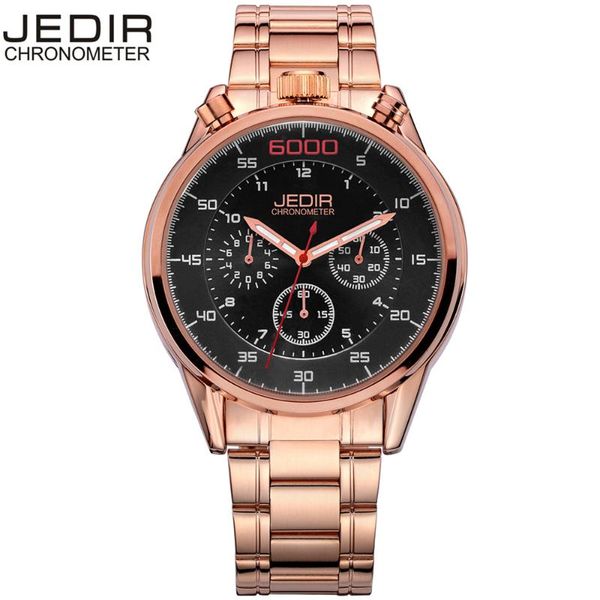 

wristwatches saudi arabia luxury brand jedir gold watch men chronograph mens watches military sport luminous wristwatch relogio masculin, Slivery;brown