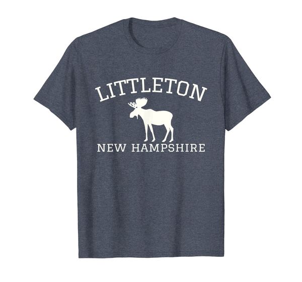 

littleton, new hampshire moose graphic t-shirt, White;black