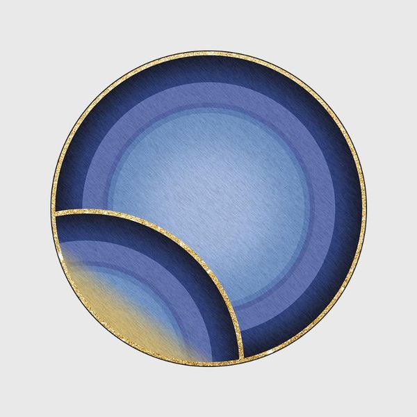 

carpets dark blue round carpet semicircle pattern home accessories for bedroom rugs living room hanging basket chair area mat