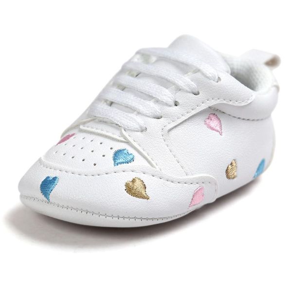 

first walkers lonsant born girls crib shoes soft sole baby embroidery love shape bandage sneakers casual
