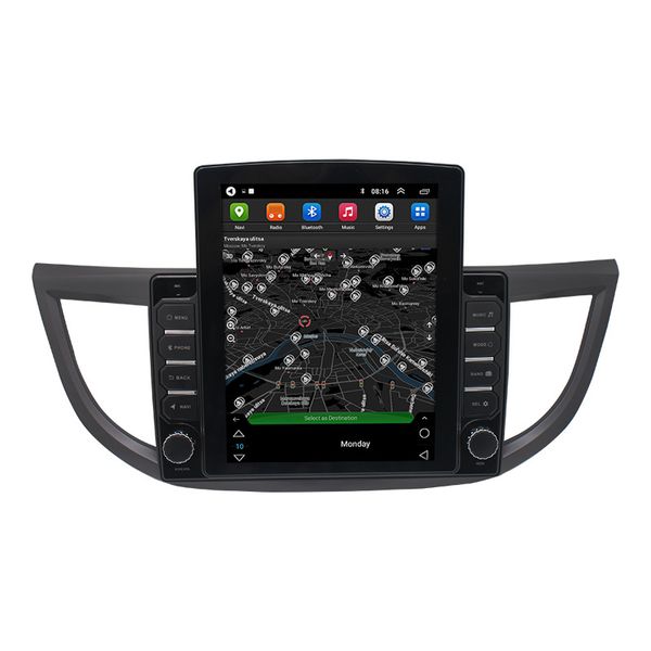 9,7 polegadas tela de toque vertical carro dvd player android autoradio tudo em um navegação mp5 2din gps rádio para honda crv 2011-2015