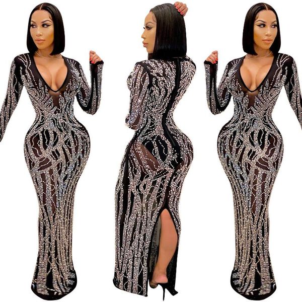 

african dresses for women evening dress black golden sequins beaded formal long party africa clothing ethnic, Red