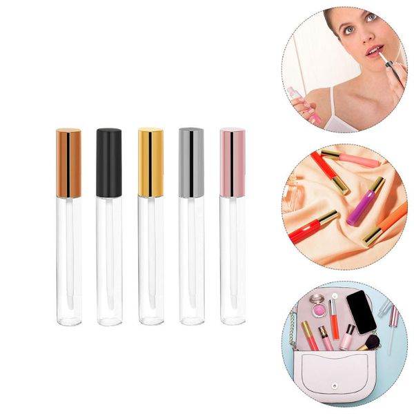 

storage bottles & jars 30pcs 10ml stylish lip gloss diy tube travel color small oil bottle