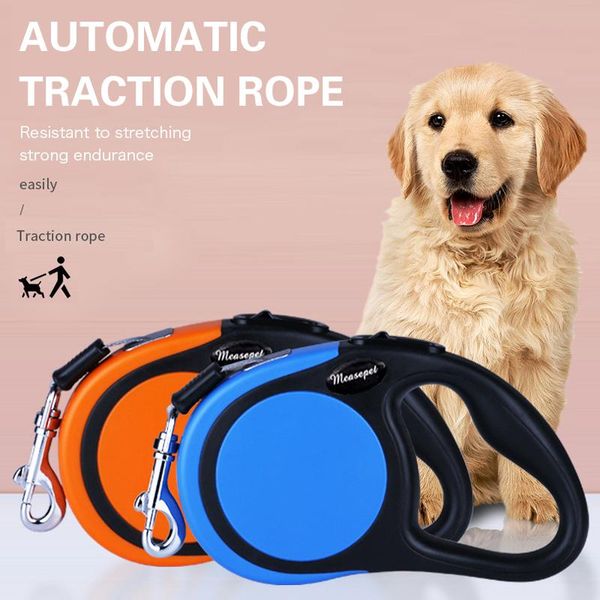 

3m/5m nylon retractable dog leash automatic flexible pet dogs cat traction rope leashes tool for small medium accessories collars &