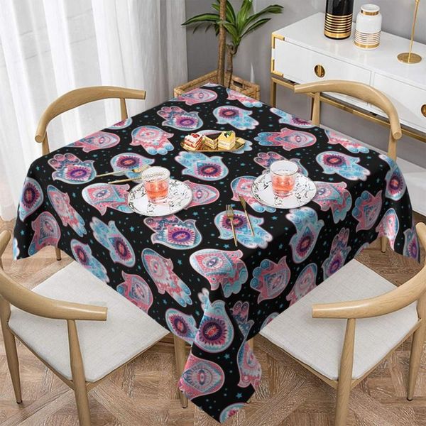 

table cloth hamsa hand eye pvc tablecloth cover overlay for birthday wedding banquet restaurant festival party supply